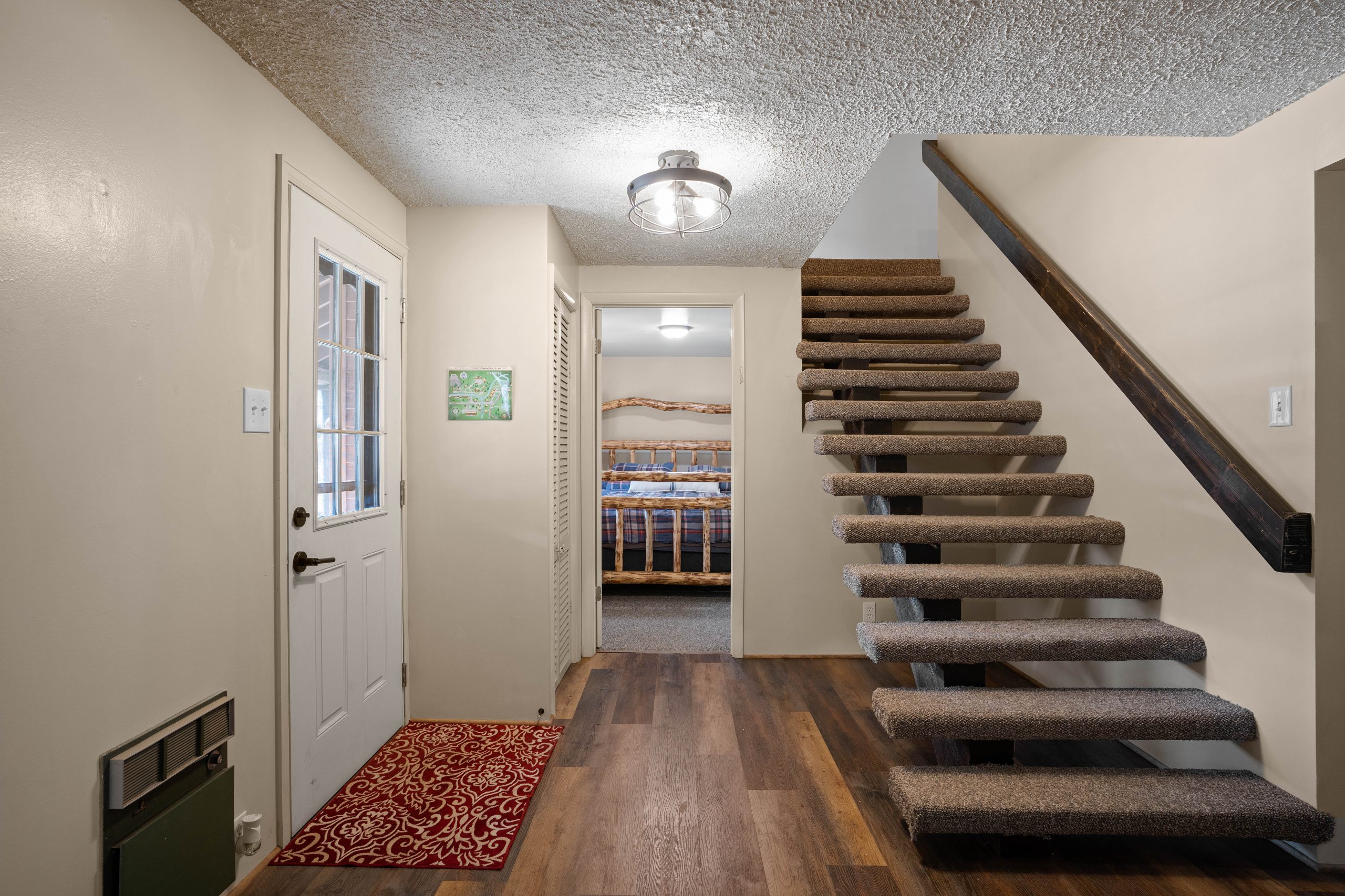 Cabin 100 Entry Hallway Stairs