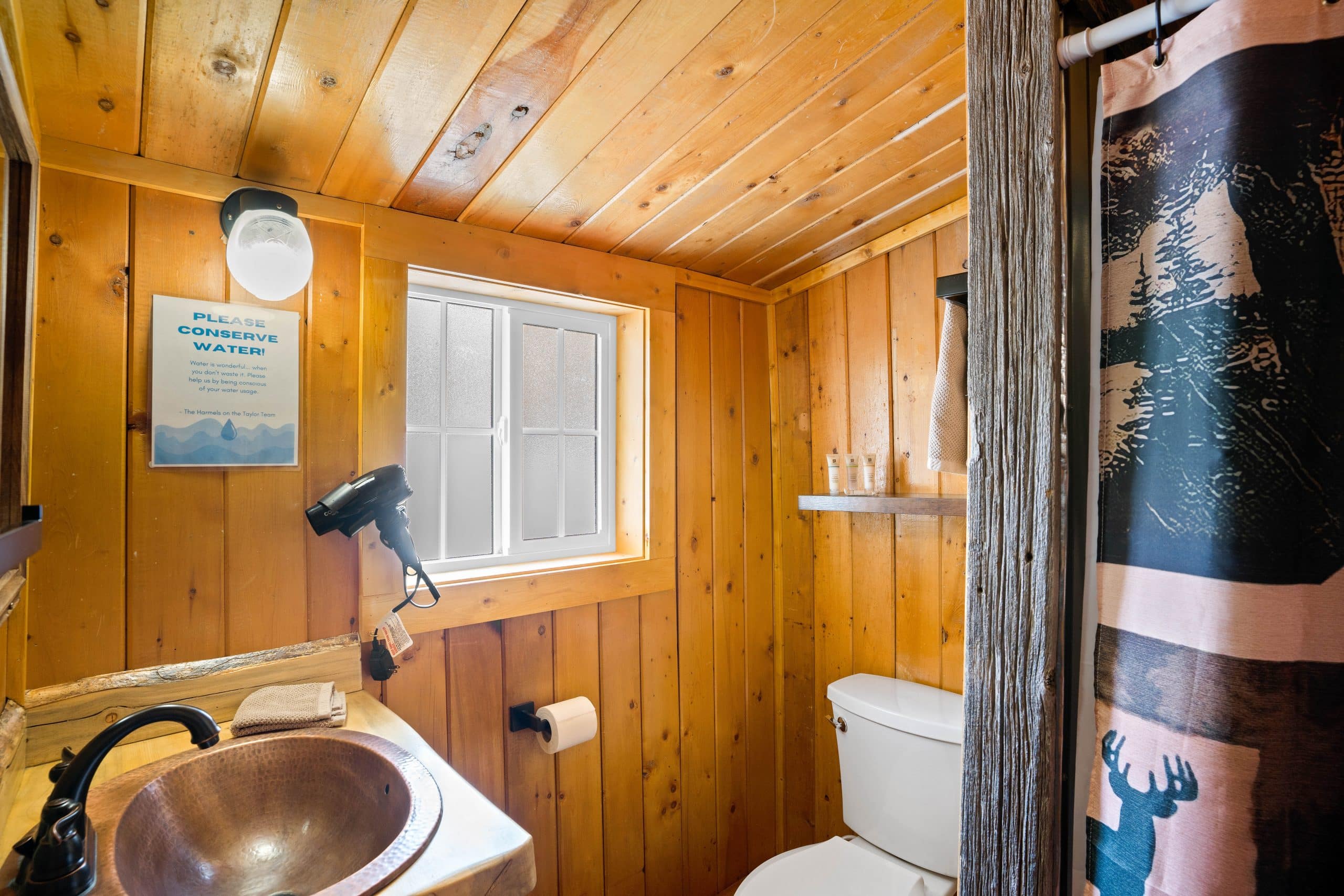 Cabin 11 Bathroom Window Fixtures