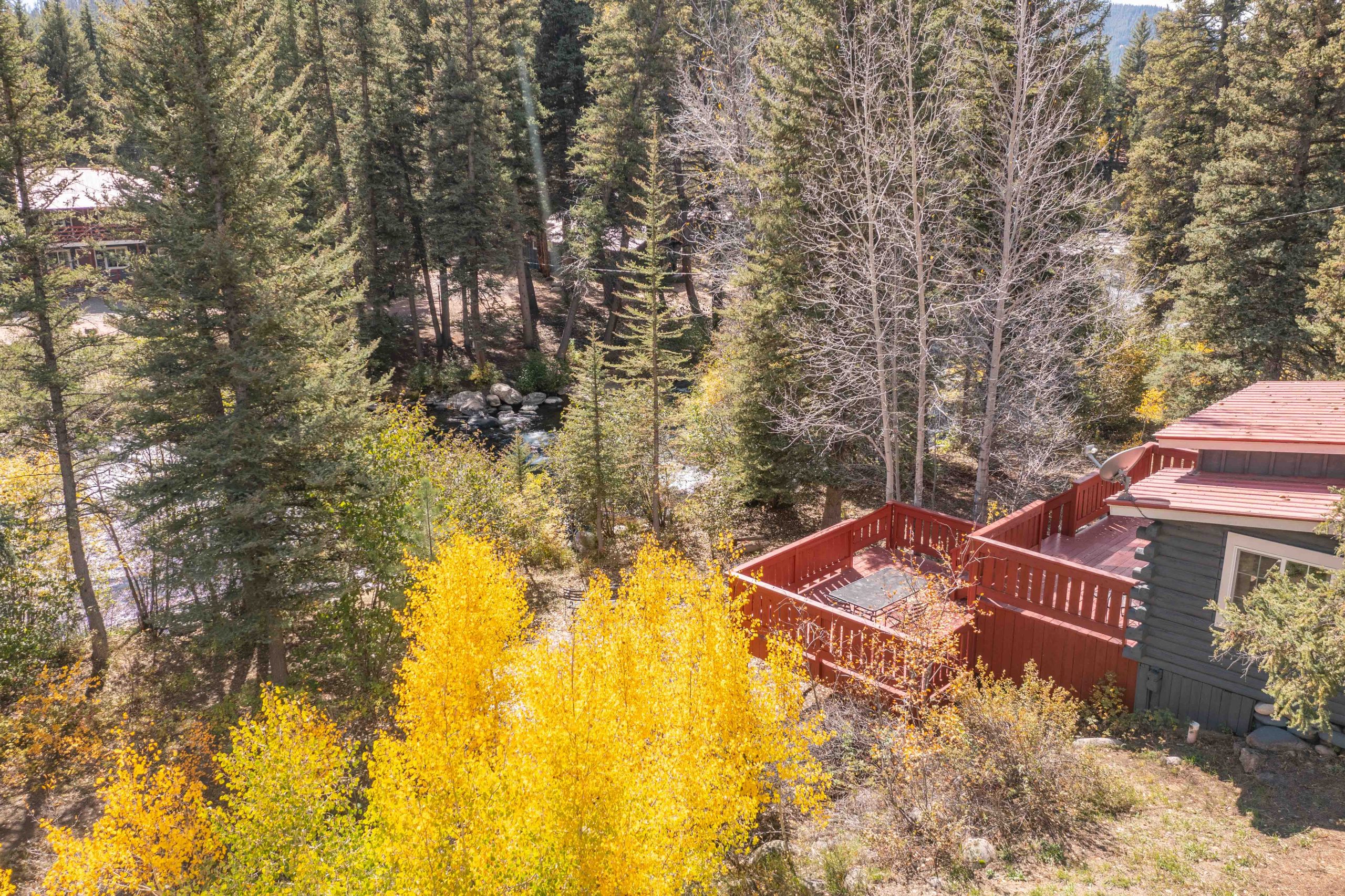 Cabin 7 Aerial View Deck Forest